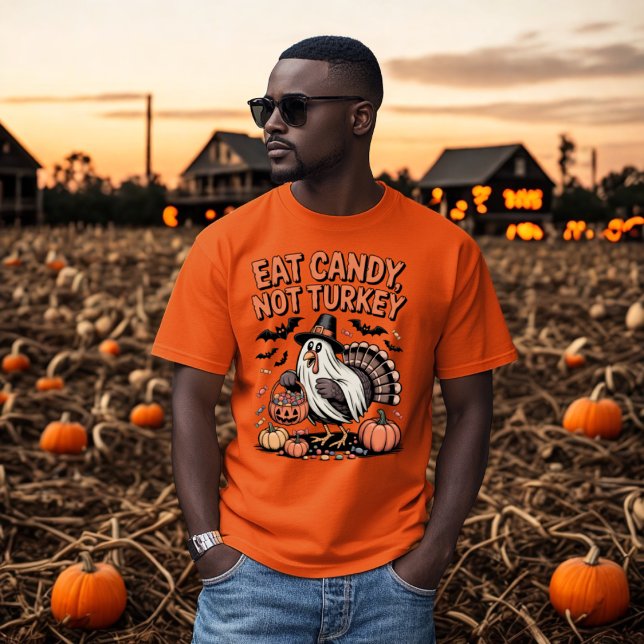T-shirt Mange Bonbons Pas Turquie Drôle Halloween Thanksgi (Créateur téléchargé)
