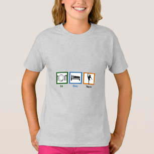 T-shirt Mange Dormir Danse Drôle Drôle Danseuse Ballet Fil