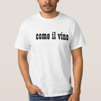 T-shirt mange il vino