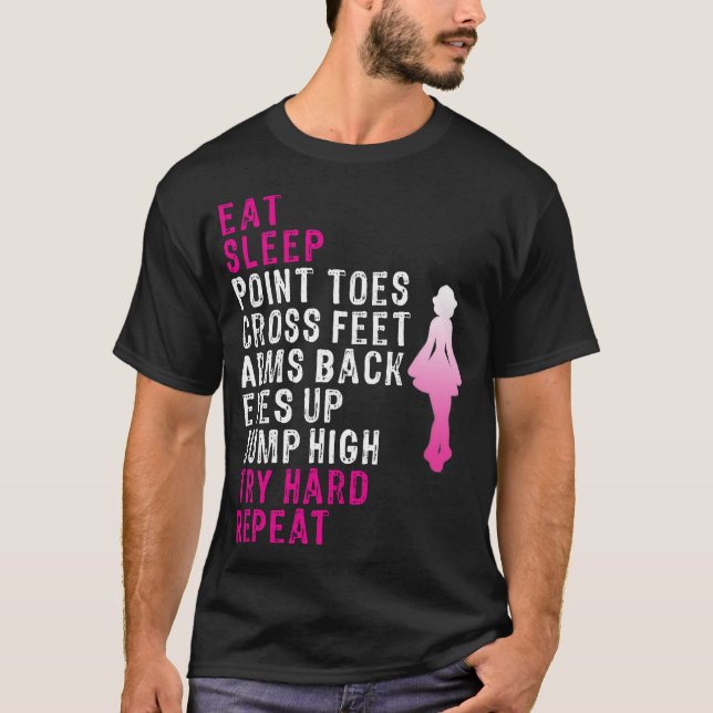T-shirt Mange Sleep Irish Dance rose (Devant)