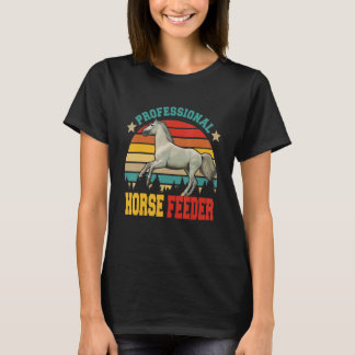 T-shirt Mangeoire pour chevaux professionnelle rétro vinta