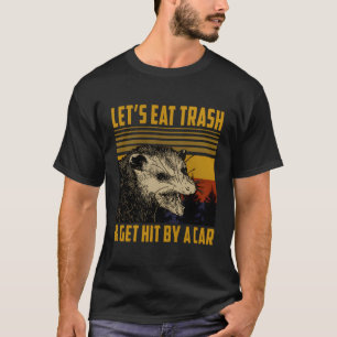 T-shirt Mangeons Des Déchets Et Faisons Frapper Par Une Vo