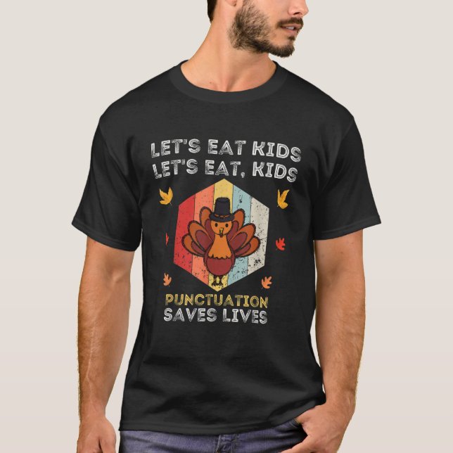 T-shirt Mangeons des enfants ponctuation sauve des vies en (Devant)