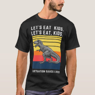 T-shirt Mangeons Ponctuation Enfants Sauve des vies Amusan