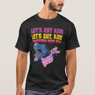 T-shirt Mangeons Ponctuation Enfants Sauve des vies Dinosa