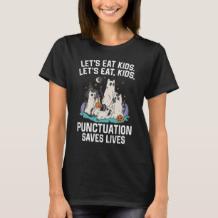 T-shirt Mangeons Ponctuation Enfants Saves Vies Grammaire