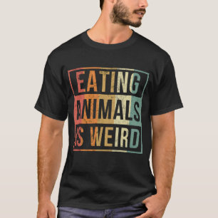 T-shirt Manger animal Retro Vegan Gift Végétarien étran