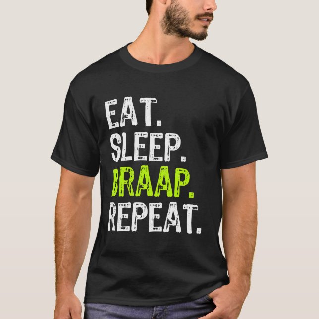 T-shirt Manger Braap de veille Répéter Braaap Brap Motocro (Devant)