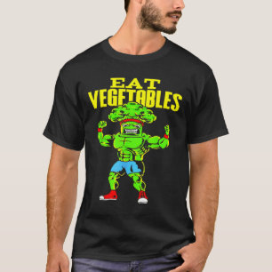 T-shirt Manger des légumes drôle brocoli fitness force spo