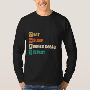 T-shirt Manger Döner Kebab Döner Kebab Répéter Drôle Conce