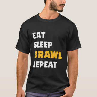 T-shirt Manger Dormir Bagarre Répéter Ver 2