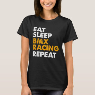 T-shirt Manger Dormir BMX Répéter Cavalier de vélo Hommes