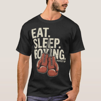 T-shirt Manger Dormir Boxe Parfaite Journée Vintage