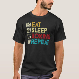 T-shirt Manger Dormir Boxe Répéter Homme de Boxe Gants de 
