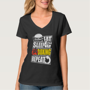 T-shirt Manger Dormir Boxe Répéter joueur ou entraîneur