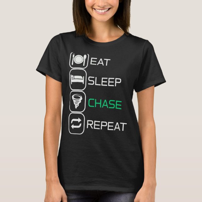 T-shirt Manger dormir Chase Répéter (Devant)