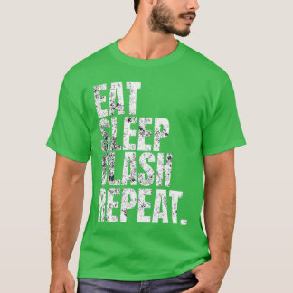 T-shirt Manger Dormir Clash Répéter Gamerseeet Design vint