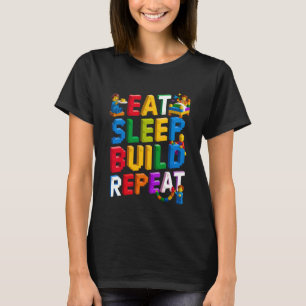 T-shirt MANGER Dormir Construire Répéter Maître Constructe