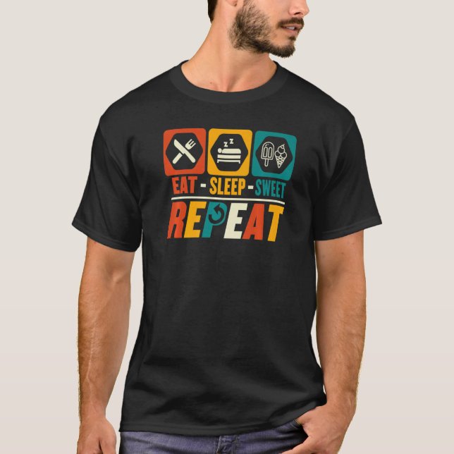 T-shirt Manger Dormir Douce Répéter Douce (Devant)