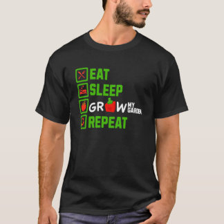 T-shirt MANGER Dormir Faire Grandir Mon Jardin Répéter Gar