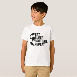 T-shirt Manger Dormir Football Répéter – Sports Minimals