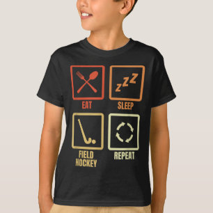 T-shirt Manger Dormir Hockey sur gazon Répéter
