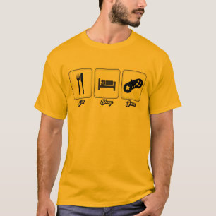 T-shirt Manger. Dormir. Jeu.