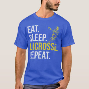 T-shirt Manger Dormir Lacrosse Répéter Sportseam Cadeaux H