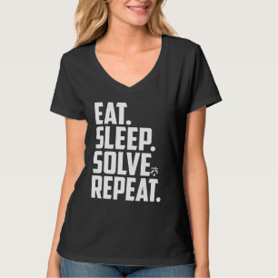 T-shirt Manger Dormir Résoudre Répéter Vitesse Cube Cube C