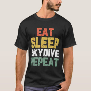 T-shirt Manger Dormir Sauter en parachute Cadeau Vintage d