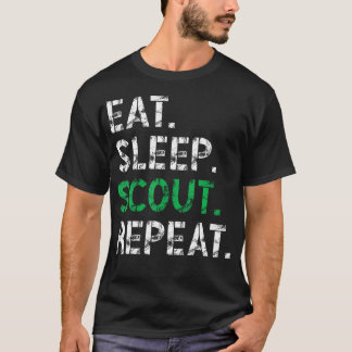 T-shirt Manger Dormir Scout Répéter Drôle Scout Pour Femme