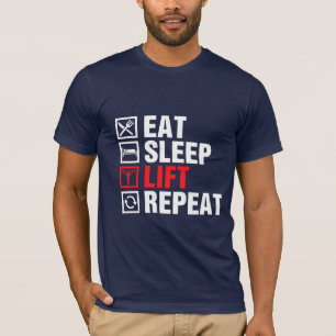 T-shirt Manger Dormir Soulever Répéter