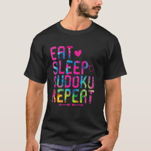 T-shirt Manger Dormir Sudoku Répéter Drôle Motivation Puzz