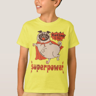 T-shirt Manger est mon super-puissance rouge carlin style