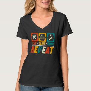T-shirt Manger Hydroponique Sommeil Répéter Horticulturist