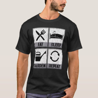 T-shirt Manger Jardin de sommeil Répéter Jardin de jardina