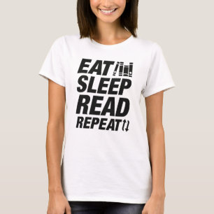 T-shirt Manger le sommeil Lire la répétition