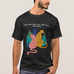 T-shirt Manger le visage léopards