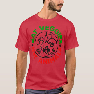 T-shirt Manger Légumes non animaux Végétarien ou végétalie