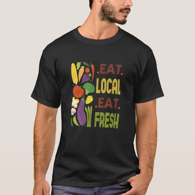T-shirt Manger local Manger frais Farmeru2019s Marché loca (Devant)