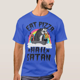 T-shirt Manger Pizza Hail Satan Opossum Punk Band Death Me