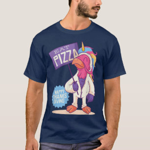 T-shirt Manger Pizza Turquie Drôle Bon thanksgiving Merci