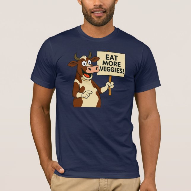 T-shirt Manger plus Légume Végétarien (Devant)