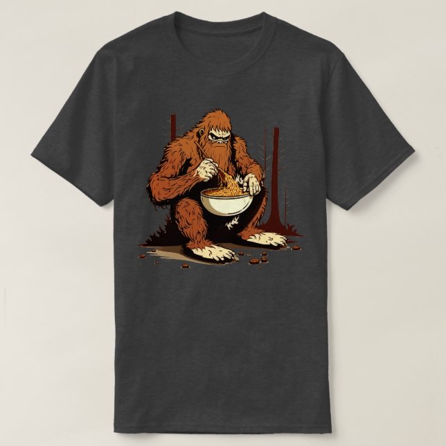 T-shirt Manger Ramen Bigfoot (Design devant)