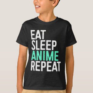 T-shirt Manger Sleep Anime Répéter Japonais Animation Love