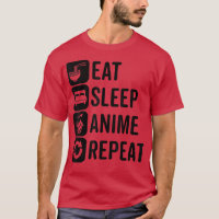 Manger Sleep Anime Répéter Otaku Anime Kawaii Aest