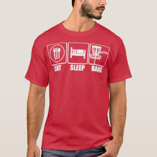 T-shirt Manger Sleep Bang Chains Disque Golf