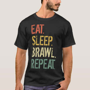 T-shirt Manger Sleep Brawl Répéter Stars Drôle Vidéo Gamer