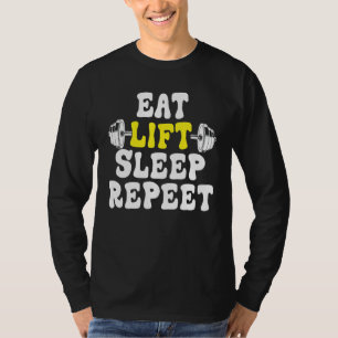 T-shirt Manger Sleep Lift Répéter Poids Lifting Power Gym 