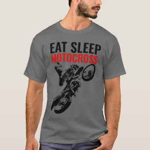 T-shirt Manger Sleep Motocross Motorcycle Sport Pop Art